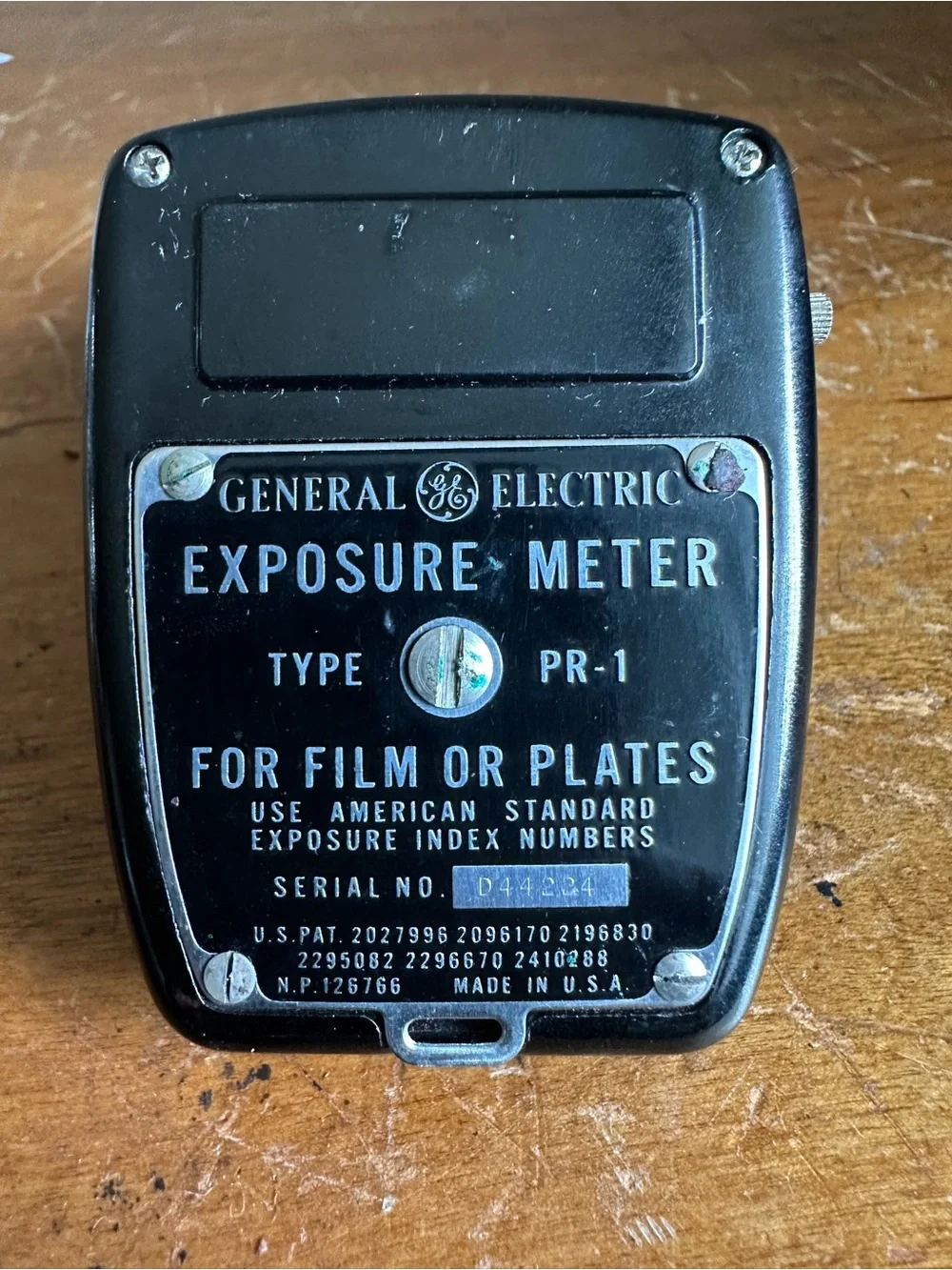 General Electric Type PR-1 Exposure Meter for Film or Plates in Case USA Made